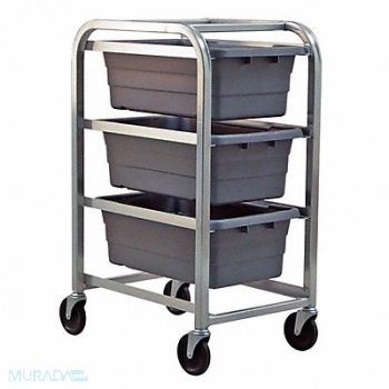 QUANTUM STORAGE SYSTEMS Cross Stack Tub Rack w/3 Tubs Gray, 33Z265