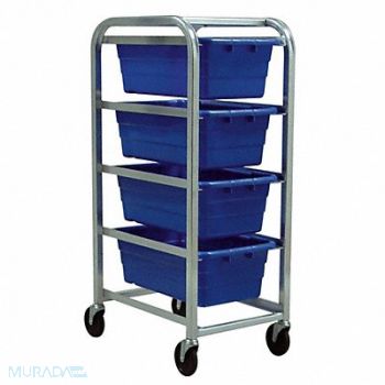 QUANTUM STORAGE SYSTEMS Cross Stack Tub Rack w/4 Tubs Blue, 33Z267