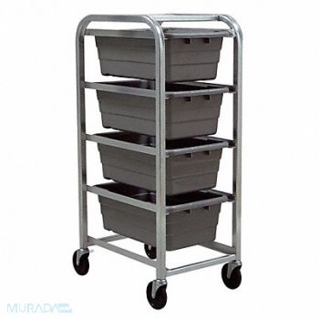 QUANTUM STORAGE SYSTEMS Cross Stack Tub Rack w/4 Tubs Gray, 33Z268
