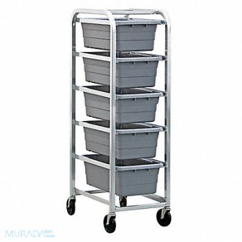 QUANTUM STORAGE SYSTEMS Cross Stack Tub Rack w/5 Tubs Gray, 33Z271