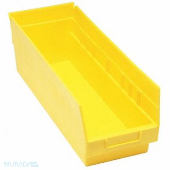 QUANTUM STORAGE SYSTEMS G7029 Shelf Bin Yellow Polypropylene 8 in, 33Z296