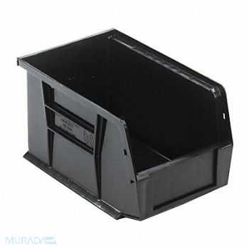 QUANTUM STORAGE SYSTEMS G7039 Hang and Stack Bin Black PP 5 in, 33Z322
