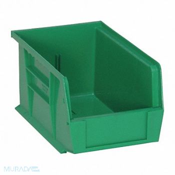 QUANTUM STORAGE SYSTEMS G7039 Hang and Stack Bin Green PP 5 in, 33Z324