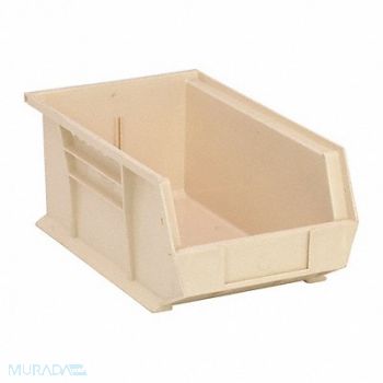 QUANTUM STORAGE SYSTEMS G7040 Hang and Stack Bin Ivory PP 6 in, 33Z332