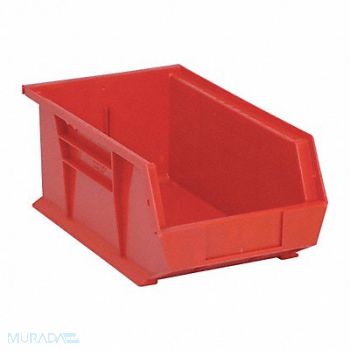 QUANTUM STORAGE SYSTEMS G7040 Hang and Stack Bin Red PP 6 in, 33Z333