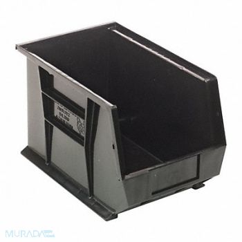 QUANTUM STORAGE SYSTEMS G7041 Hang and Stack Bin Black PP 8 in, 33Z335