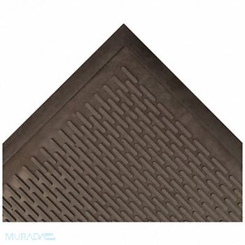 NOTRAX Drainage Mat 5 ft L 3 ft W Black, 53AE84