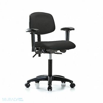 BLUE RIDGE ERGONOMICS Vinyl Chair Med Tilt AA Cast Black, 342Y04