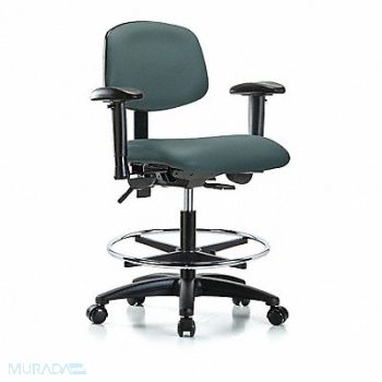 BLUE RIDGE ERGONOMICS Vinyl Chair Med T AA FR Cast Blue, 342Y98