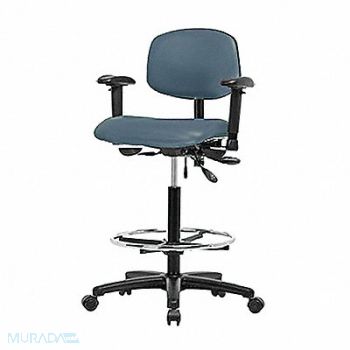BLUE RIDGE ERGONOMICS Vinyl Chair Hi T AA FR Cast Blue, 343M21