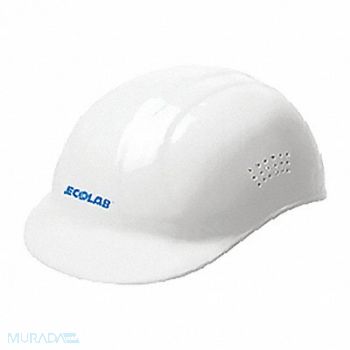 ERB SAFETY Bump Cap White Hat Size 6.5-7.75 Ecolab, 345KU0