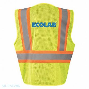 OCCUNOMIX Vest Class2 Ylw ECOLAB Plate# ECOL_01 XL, 345KU8
