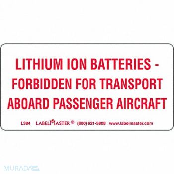 LABELMASTER Lithium ION Battery Label 500 per Roll, 348YT5