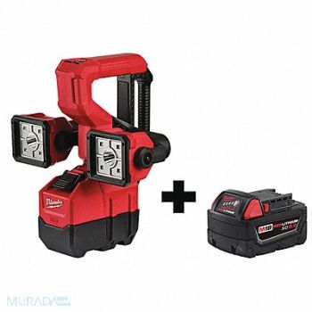 MILWAUKEE Cordless Work Light Battery Incl 8.2 lb, 349AJ9