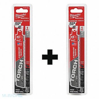 MILWAUKEE Reciprocating Saw Blade Set Thick Metal, 349VJ1