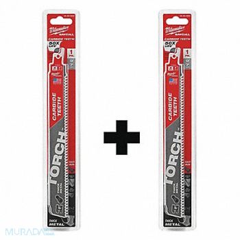 MILWAUKEE Reciprocating Saw Blade Set Thick Metal, 349VJ2