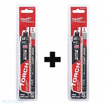 MILWAUKEE Reciprocating Saw Blade Set Thick Metal, 349VJ3