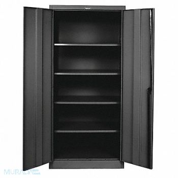 HALLOWELL Storage Cabinet 78 x48 x18 Black 4Shlv, 34A363