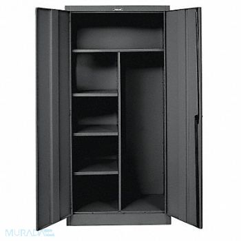 HALLOWELL K4197 Storage Cabinet 78 x48 x24 Black 4Shlv, 34A381