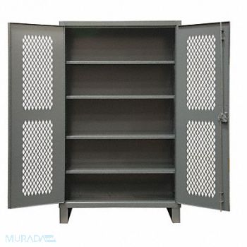DURHAM MFG Storage Cabinet 78 x48 x24 Gray 4Shlv, 34A935