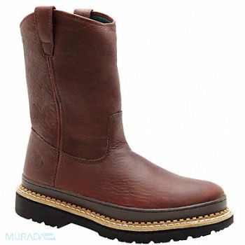 GEORGIA BOOT Wellington Boot 9 Wide Brown Steel PR, 34AF29