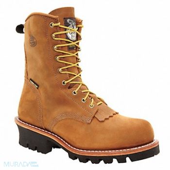 GEORGIA BOOT Logger Boot 9 Wide Brown Steel PR, 34AL04