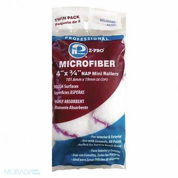 PREMIER Microfiber Roller 4 L 3/4 Nap PK2, 34AN78