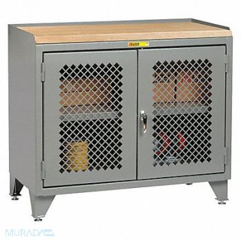 LITTLE GIANT Cabinet Bench Butcher Block 48 W 24 D, 34AU97