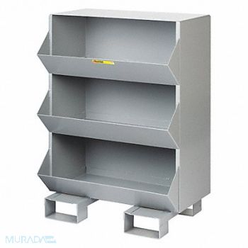 LITTLE GIANT Stationary Storge Bins 2400lb Stl 3 Bins, 34AV02