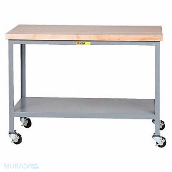 LITTLE GIANT Mobile Wrkbnch Butcher Block 24 W 24 D, 56YG21