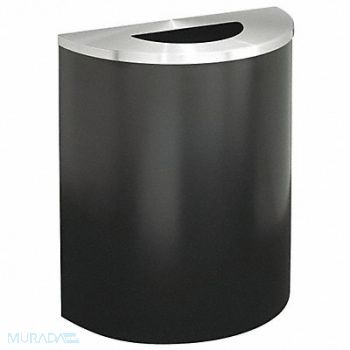 GLARO Trash Can Half Round 29 gal Black, 34AX12