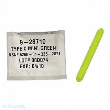 CHEMLIGHT BY CYALUME TECHNOLOGIES Lightstick Green 4 hr 2 in L PK50, 34AZ34