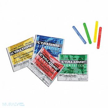 CHEMLIGHT BY CYALUME TECHNOLOGIES Lightstick Green 4 hr 1-1/2 in L PK50, 34AZ38