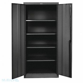 HALLOWELL Storage Cabinet 72 x48 x24 Black 4Shlv, 34C204