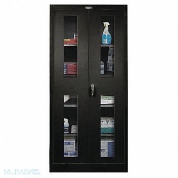 HALLOWELL Storage Cabinet 72 x36 x24 Black 4Shlv, 34C211
