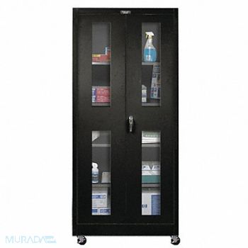 HALLOWELL Storage Cabinet 72 x36 x24 Black 4Shlv, 34C214