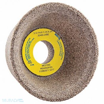 NORTON Flaring Cup Toolroom Wheel 3 in dia., 34CC60