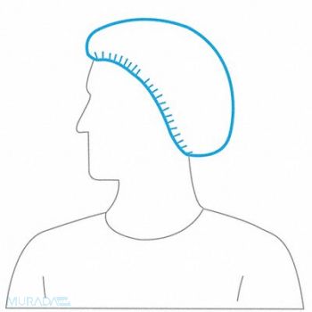 GRAINGER APPROVED Bouffant Cap White 24 in Dia PK1000, 34CL47