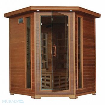 RADIANT Sauna Corner 4 ppl Carbon Heater Cedar, 34CP75