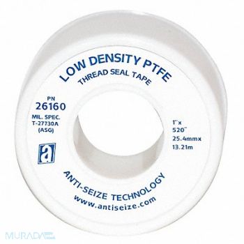 ANTI-SEIZE TECHNOLOGY Thread Sealant Tape 1 W White, 34D503