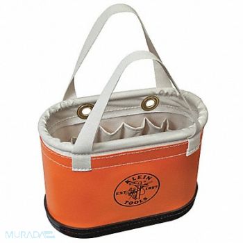 KLEIN TOOLS Bucket Bag Plastic Straight Wall Orange, 34E635