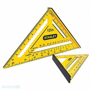 STANLEY Square ABS Yellow 7 In Graduations 8ths, 34F827