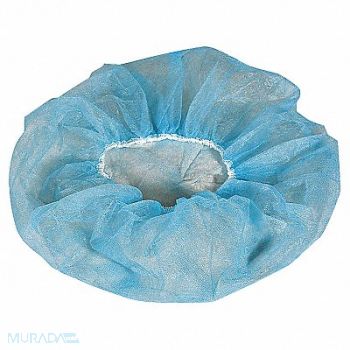CELLUCAP Bouffant Cap Blue 21 in dia PK100, 34FZ78