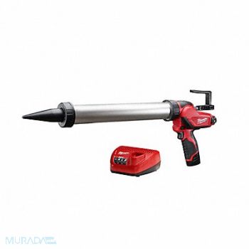 MILWAUKEE Caulk Gun Kit 12V DC 20 oz Enclosed, 34G845
