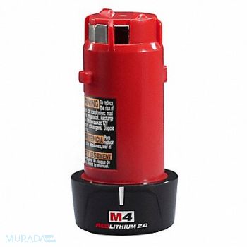 MILWAUKEE Battery (1) 2.0 Ah Li-Ion, 34G856