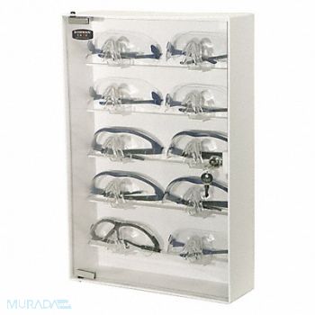 BOWMAN DISPENSERS Eyewear Cabinet White/Clear, 34GE20