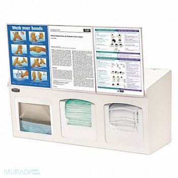 BOWMAN DISPENSERS Face Mask Dispenser (3) Sign Holders, 34GE38