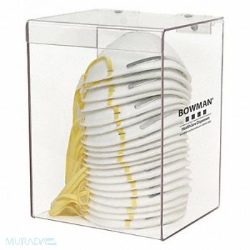 BOWMAN DISPENSERS Face Mask Dispenser Clear PETG Plastic, 34GE42