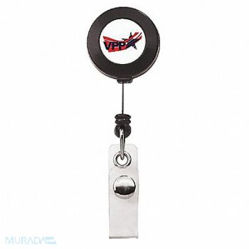 QUALITY RESOURCE GROUP Badge Hldr Retract Belt Clip Blue PK50, 34GN52