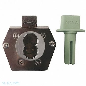 DELTA LOCK Interchang Core Dead Bolt Silv Rectang, 34GU55
